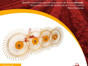 Rastrillo Cosechador De 4 Aros Reforzado Swissmex