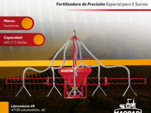Fertilizadora De Precisión Para 5 Surcos
